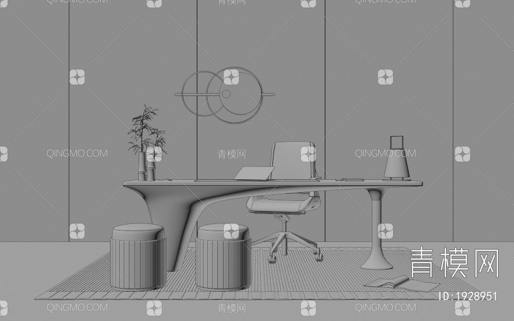 书桌椅3D模型下载【ID:1928951】