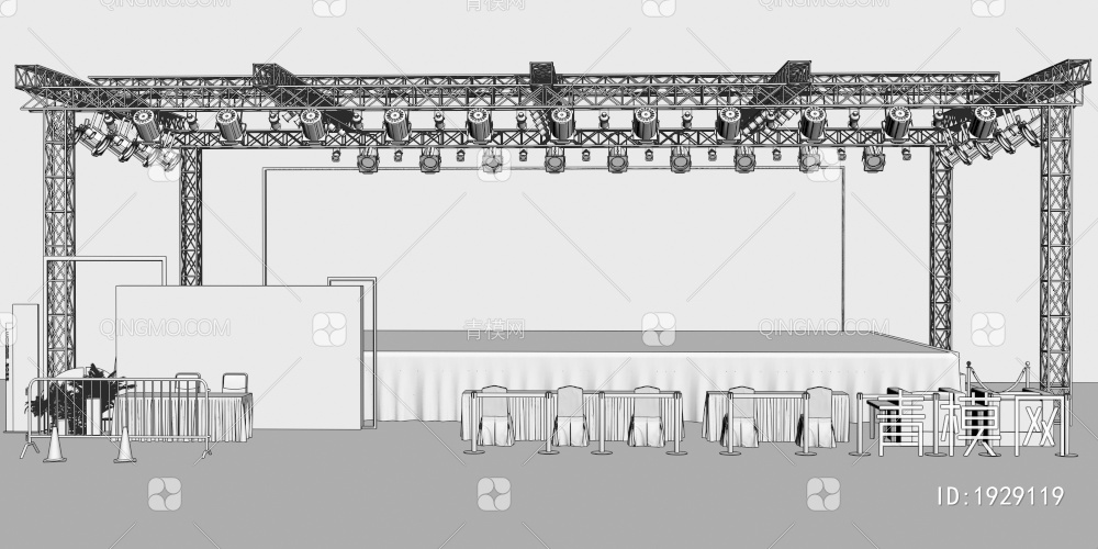 户外舞台3D模型下载【ID:1929119】