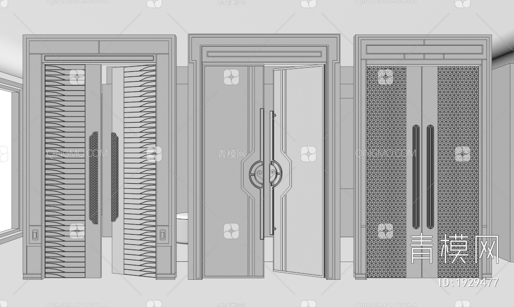 双开门3D模型下载【ID:1929477】