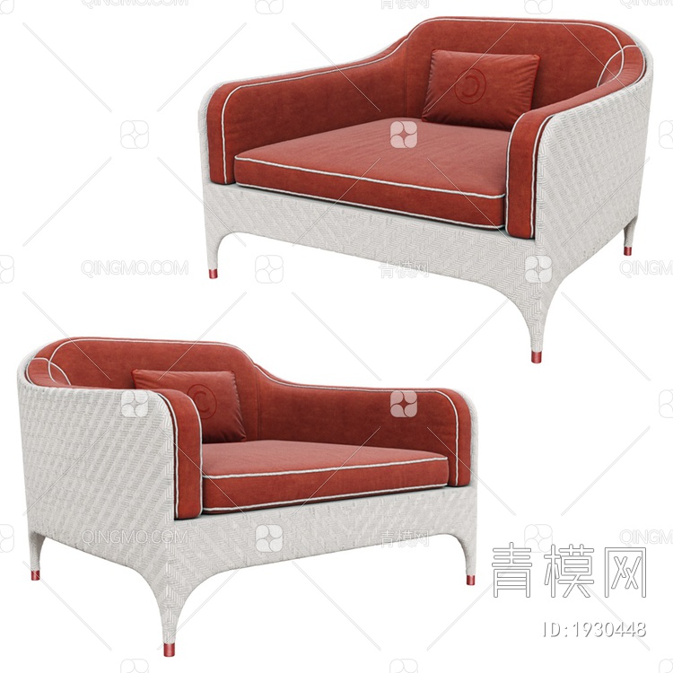 单人沙发3D模型下载【ID:1930448】