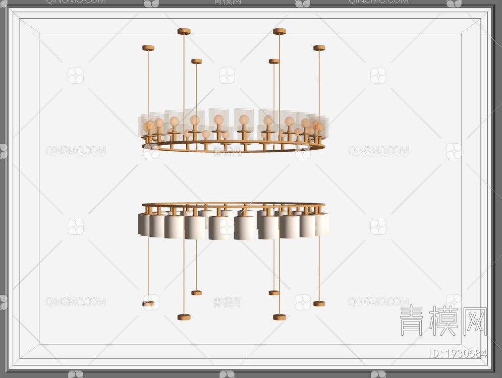 吊灯SU模型下载【ID:1930584】