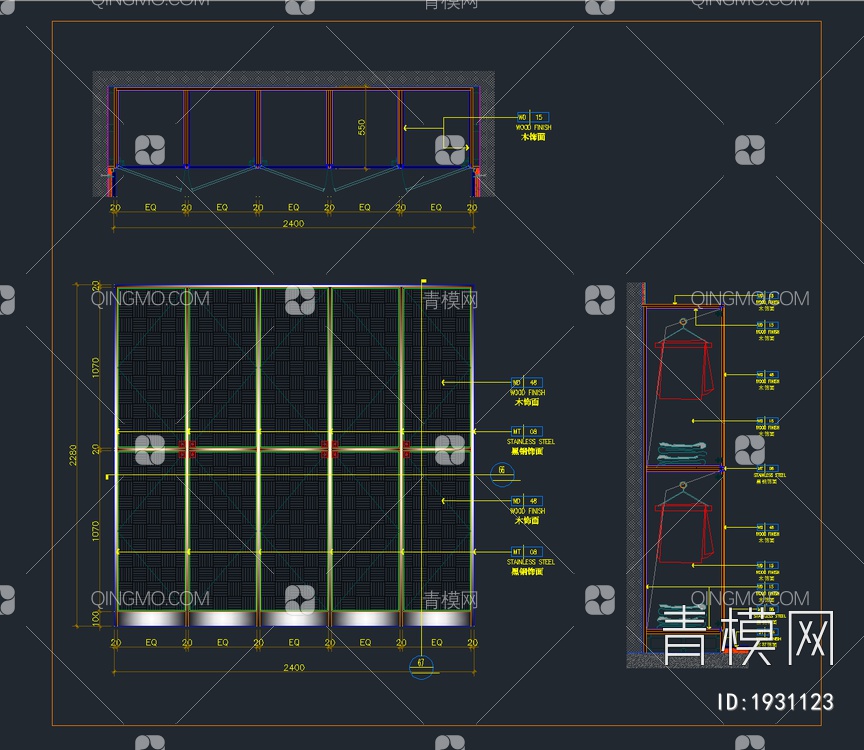 160款精品衣柜CAD节点详图合集【ID:1931123】