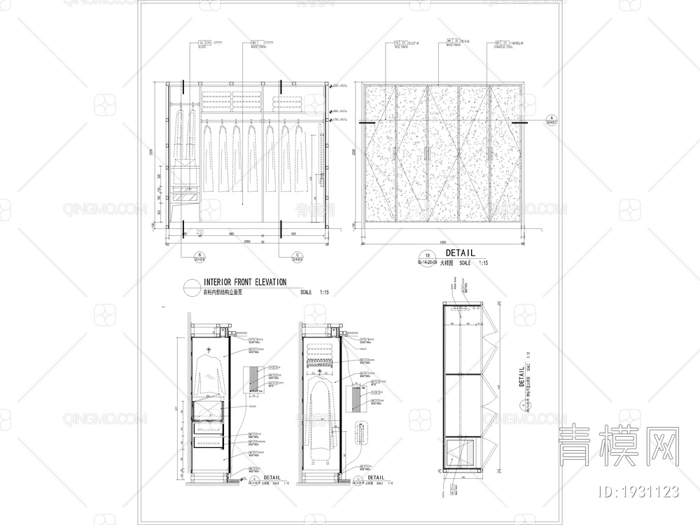 160款精品衣柜CAD节点详图合集【ID:1931123】