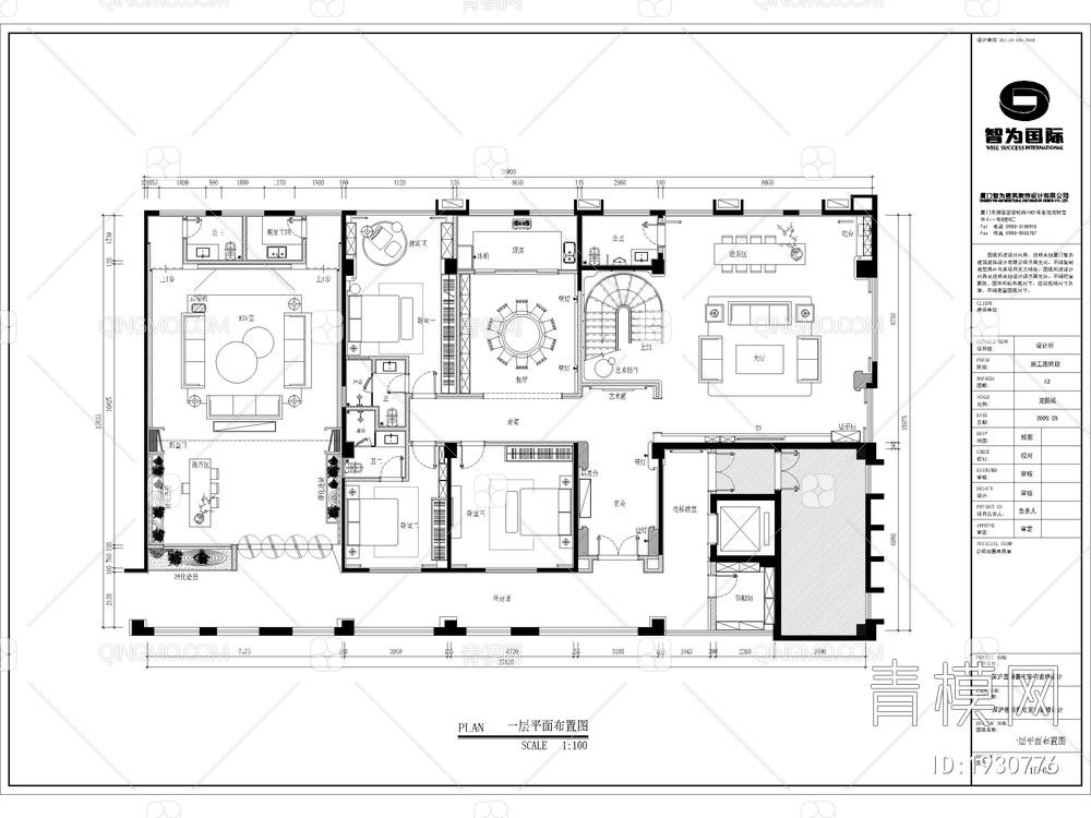 挑空深沪富丽复式豪宅丨软装方案+效果图+施工图【ID:1930776】