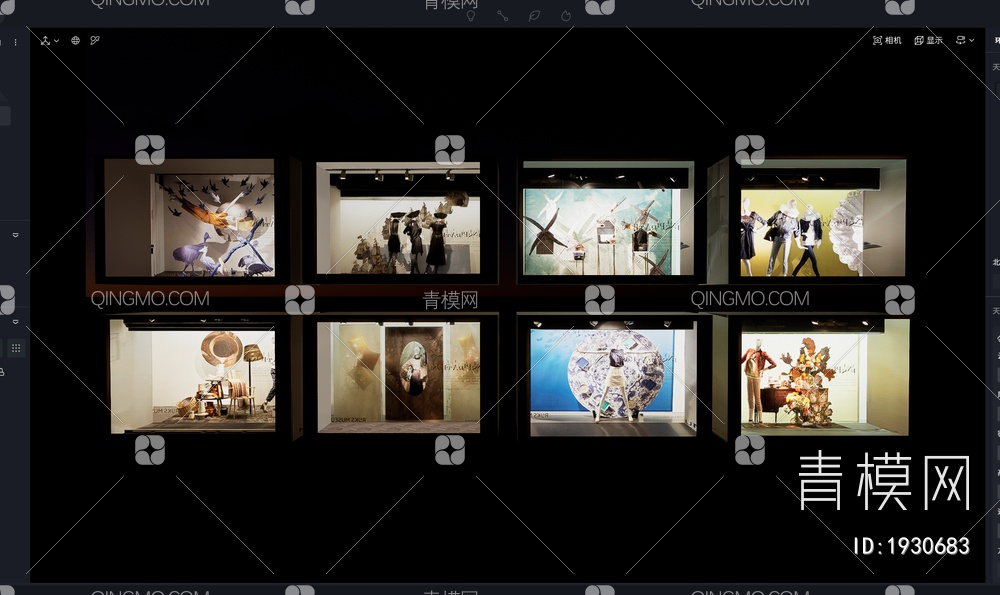 EXR商业橱窗合集SU模型下载【ID:1930683】