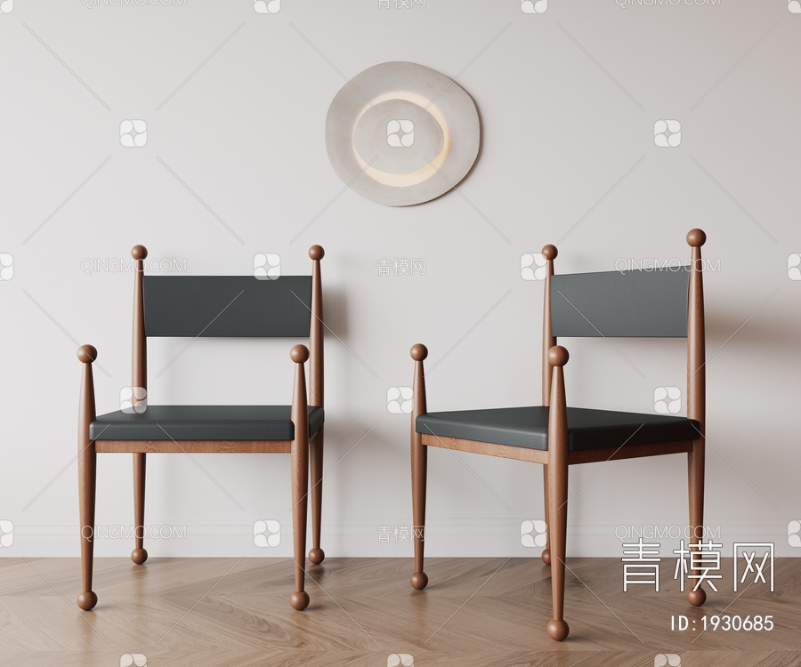 单椅，餐椅3D模型下载【ID:1930685】
