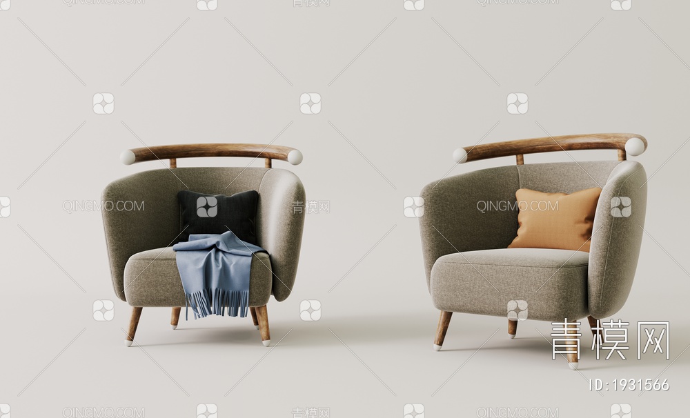 沙发椅3D模型下载【ID:1931566】