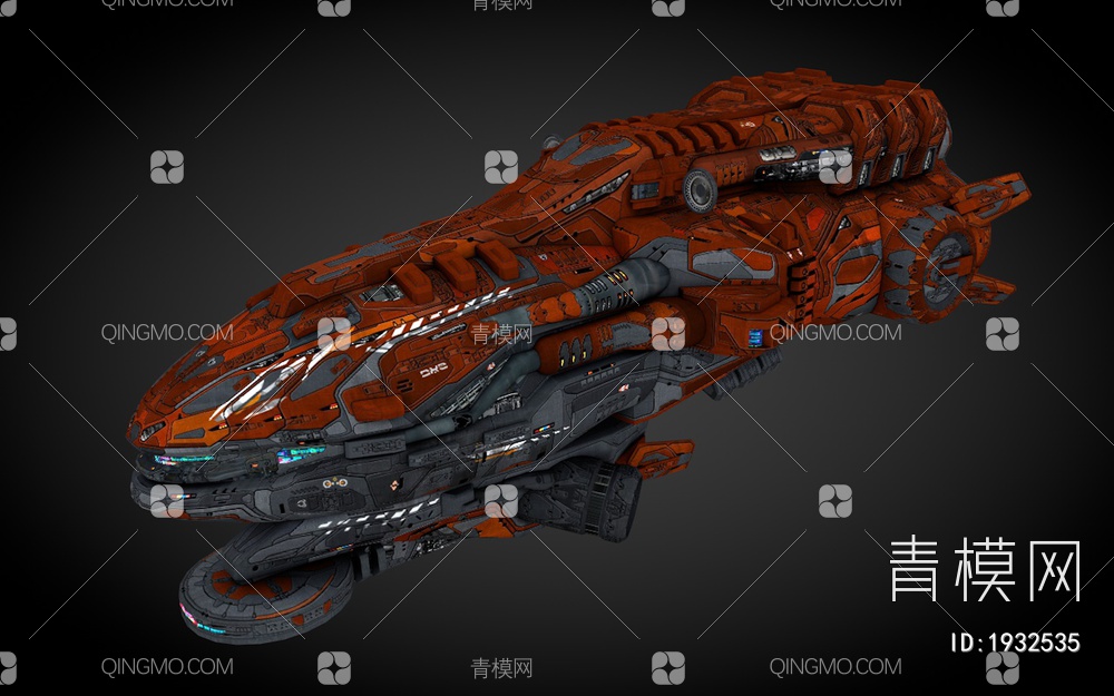 科幻飞行器 宇宙飞船 外星战舰3D模型下载【ID:1932535】