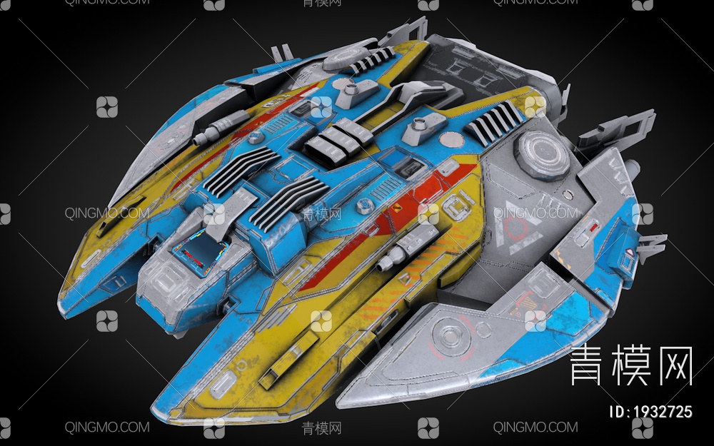 科幻飞行器 宇宙飞船 外星战舰3D模型下载【ID:1932725】