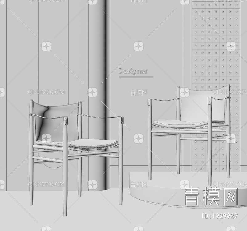 单椅3D模型下载【ID:1929987】
