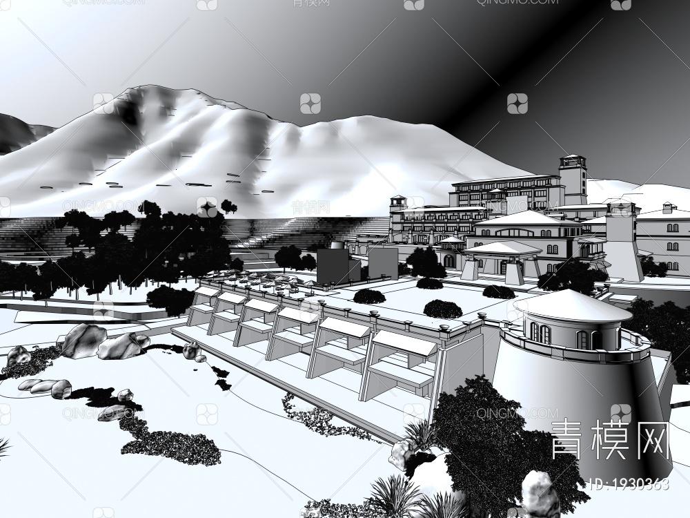 外观建筑3D模型下载【ID:1930363】
