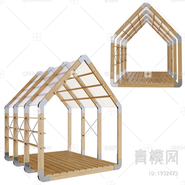 庭院木帐篷架3D模型下载【ID:1932473】