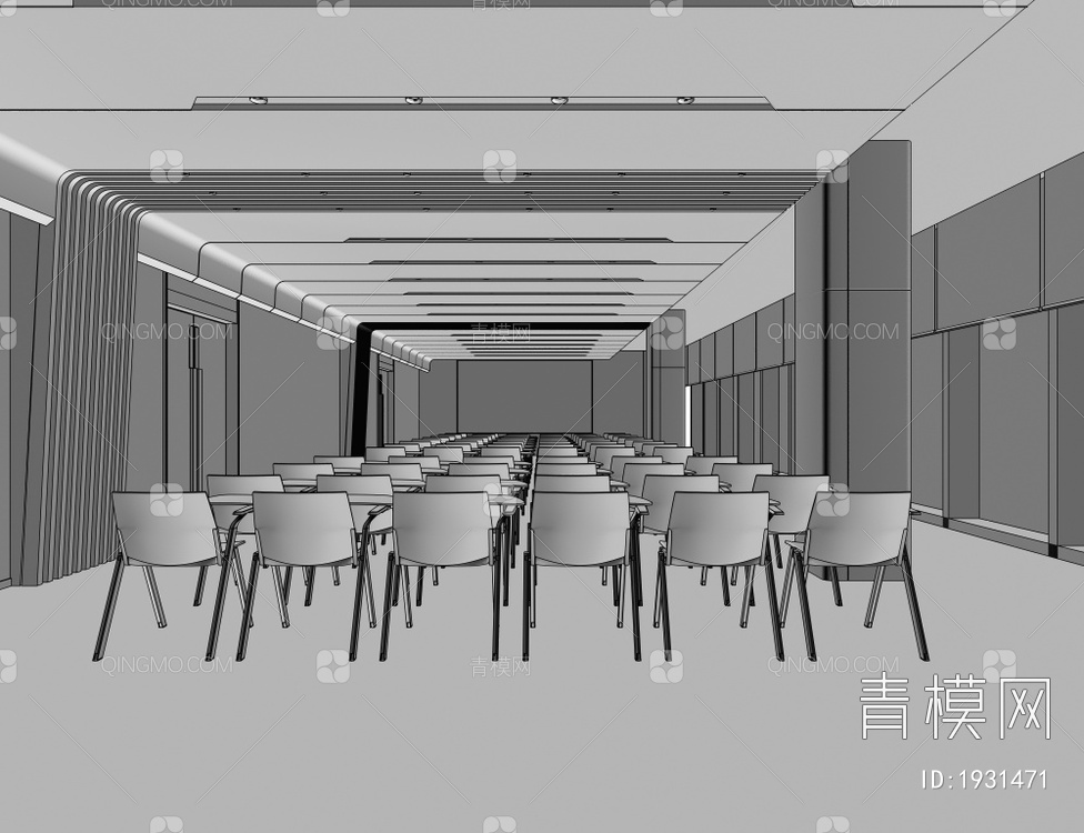 【报告厅 会议室3D模型】-现代VR有灯光有贴图MAX2016报告厅 会议室3d模型下载-ID1931471-免费3Dmax模型库 - 青模3d模型网