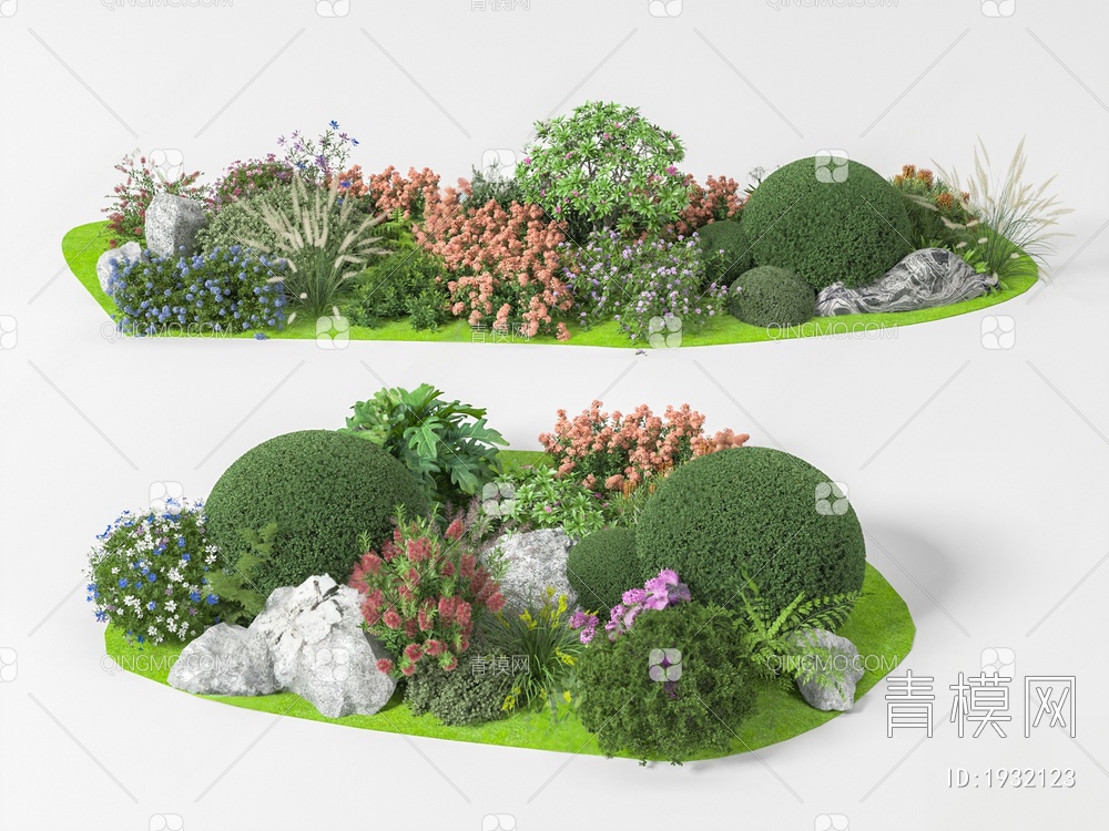 花草 花卉 灌木丛 植物堆3D模型下载【ID:1932123】