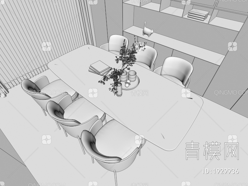 餐桌椅3D模型下载【ID:1929936】