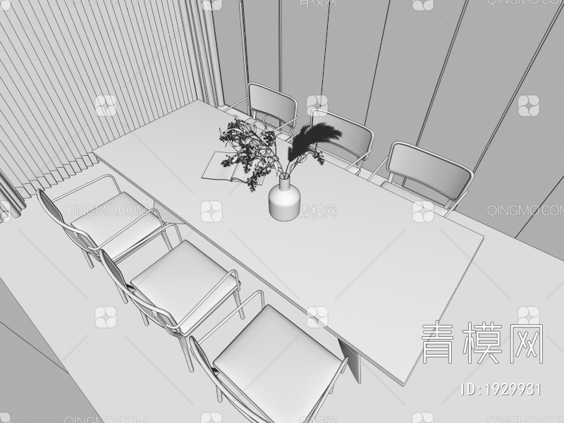 餐桌椅3D模型下载【ID:1929931】