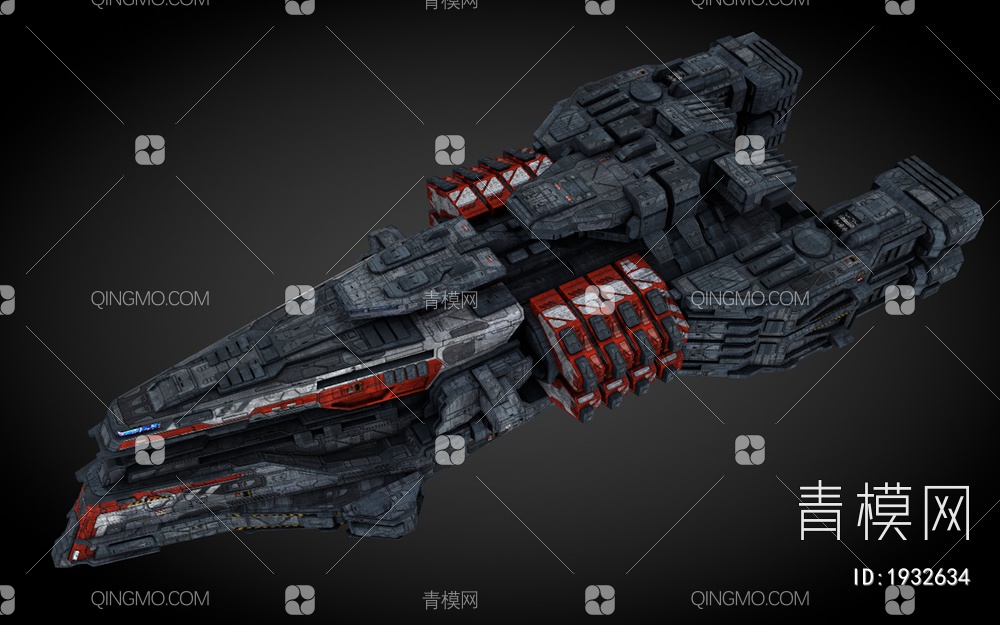 科幻飞行器 宇宙飞船 外星战舰3D模型下载【ID:1932634】