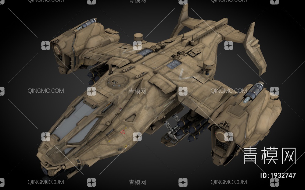 科幻飞行器 宇宙飞船 外星战舰3D模型下载【ID:1932747】