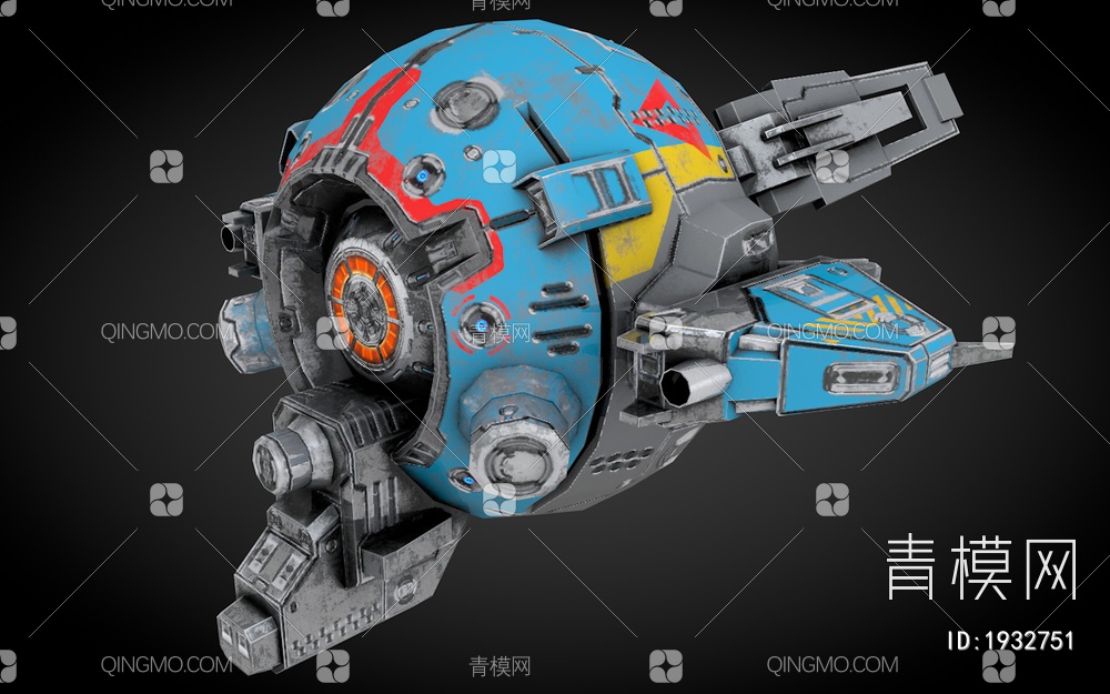 科幻飞行器 宇宙飞船 外星战舰3D模型下载【ID:1932751】