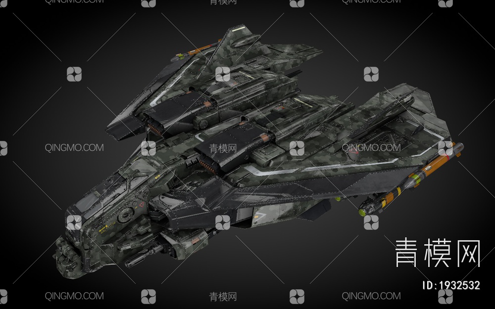 科幻飞行器 宇宙飞船 外星战舰3D模型下载【ID:1932532】