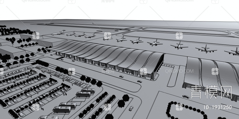 机场3D模型下载【ID:1931250】