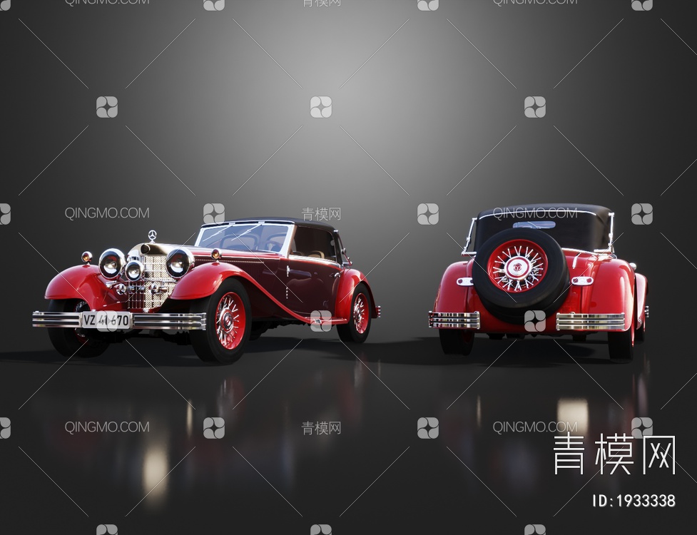 复古老爷车 汽车3D模型下载【ID:1933338】