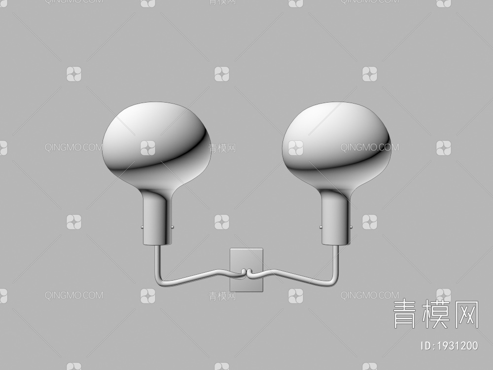 铁艺，球形，玻璃，壁灯3D模型下载【ID:1931200】