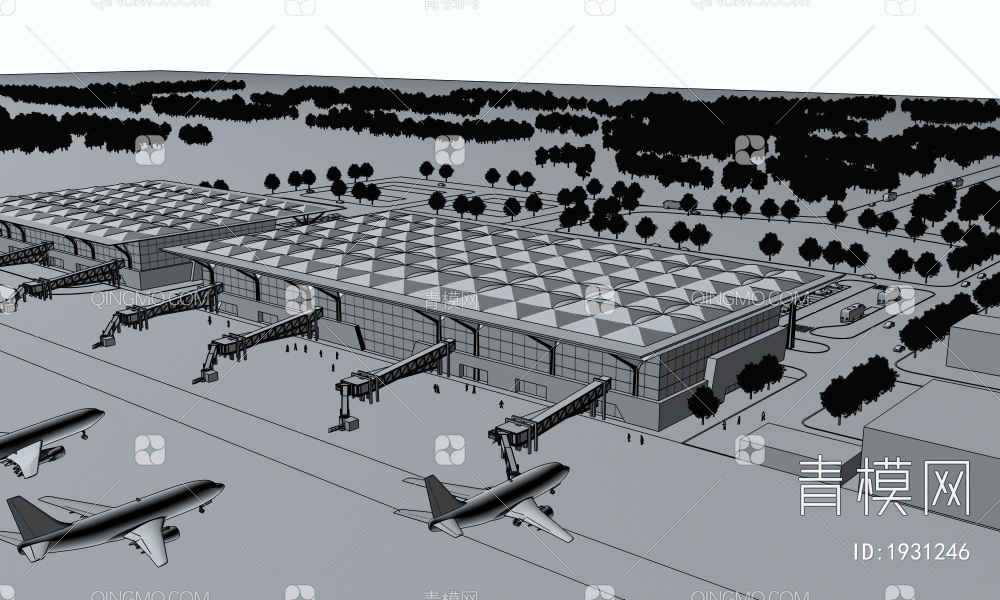 机场3D模型下载【ID:1931246】