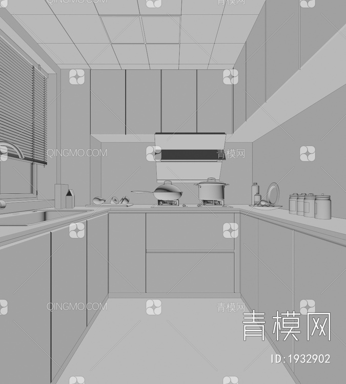 厨房3D模型下载【ID:1932902】