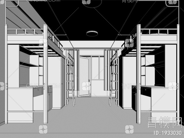 宿舍3D模型下载【ID:1933030】