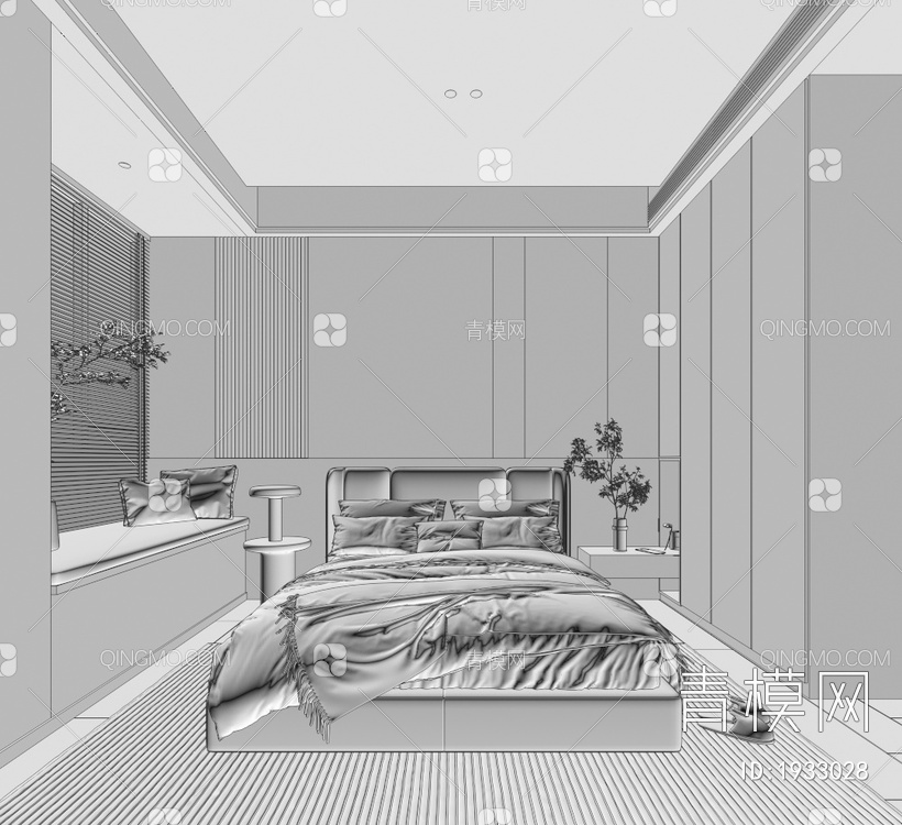 卧室3D模型下载【ID:1933028】
