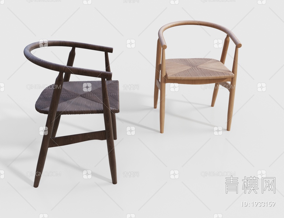 原木单人休闲椅3D模型下载【ID:1933159】