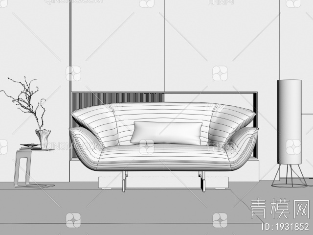 双人沙发3D模型下载【ID:1931852】