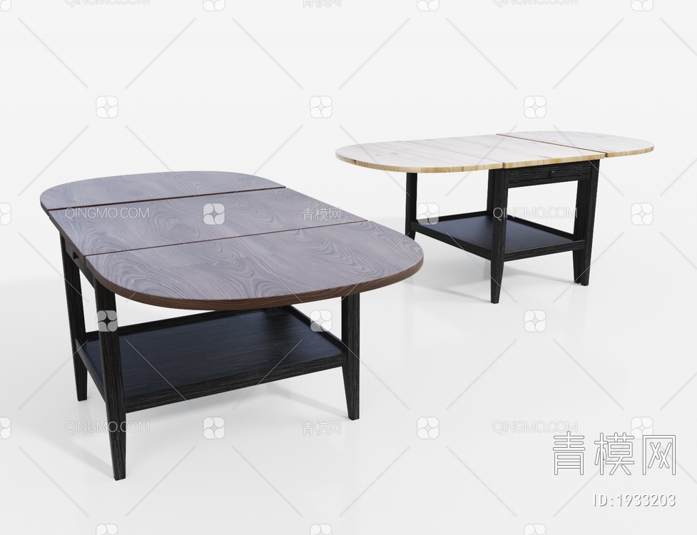 实木折叠茶几边几  咖啡桌3D模型下载【ID:1933203】