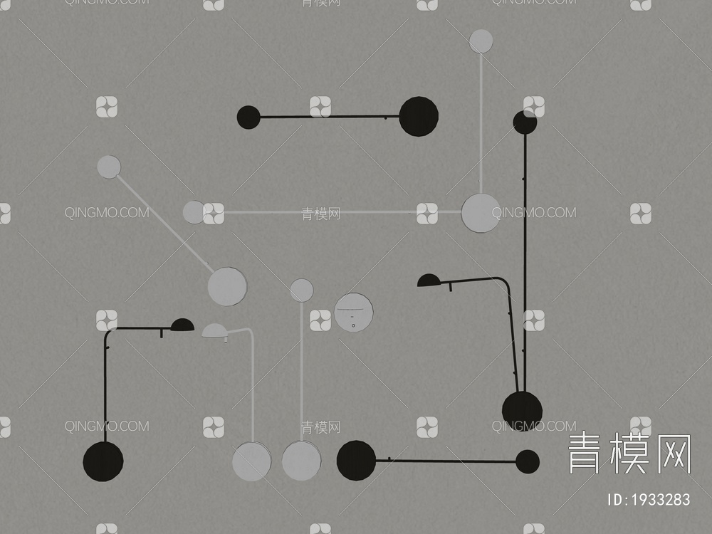 艺术壁灯 造型壁灯SU模型下载【ID:1933283】