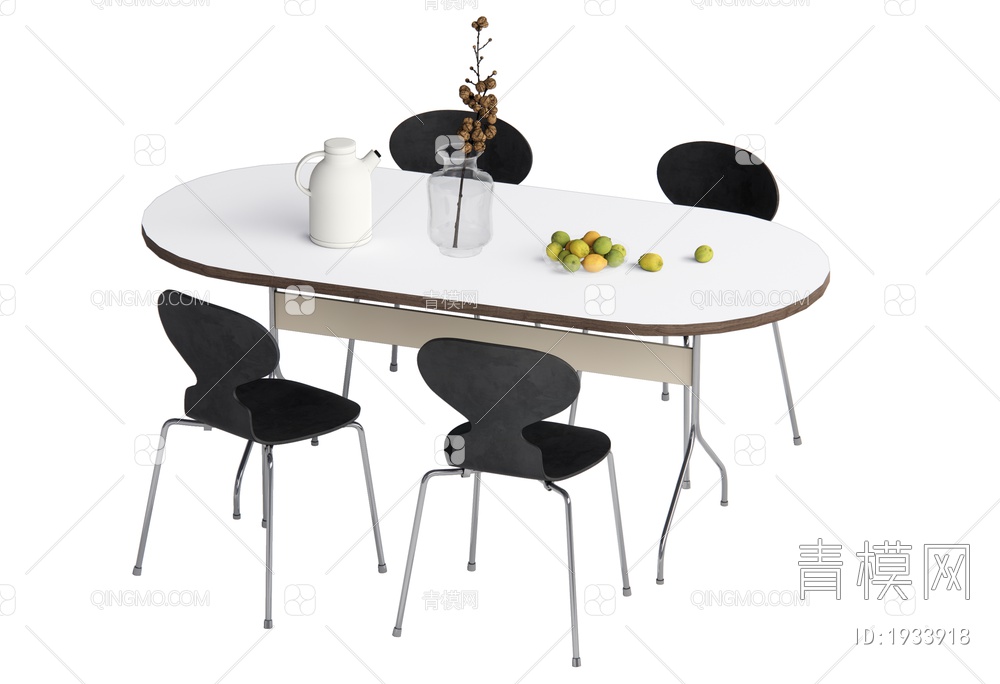 餐桌椅组合SU模型下载【ID:1933918】