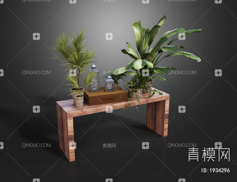 盆栽 盆景 芭蕉3D模型下载【ID:1934296】