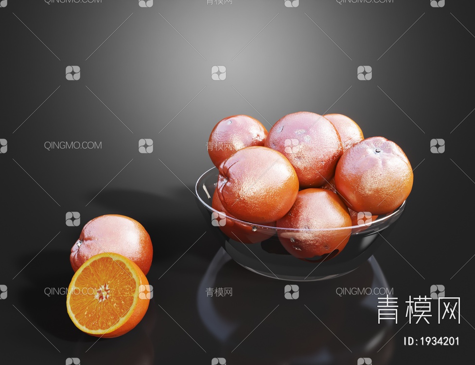 橘子水果 果盘3D模型下载【ID:1934201】