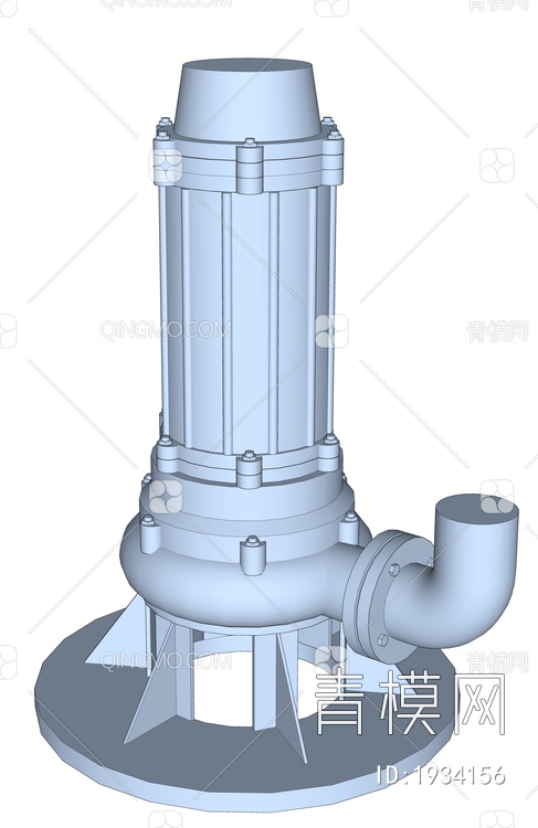 潜水泵SU模型下载【ID:1934156】