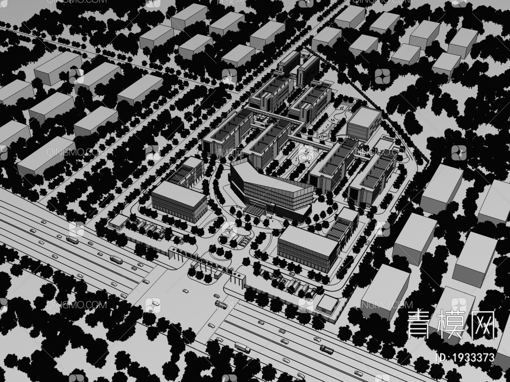 食品城工厂规划3D模型下载【ID:1933373】