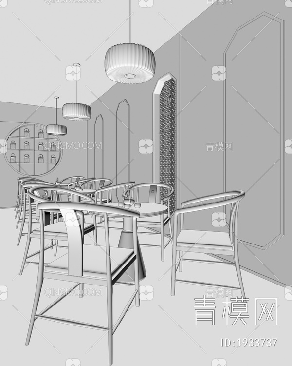 茶室3D模型下载【ID:1933737】