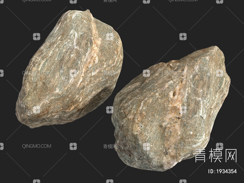 石头 岩石 石块3D模型下载【ID:1934354】