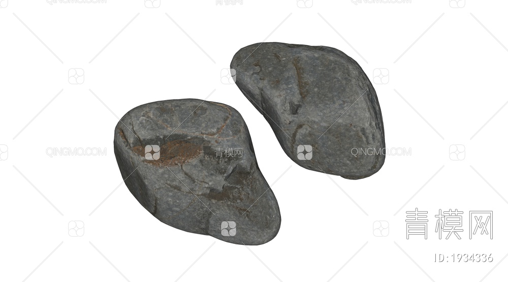 石头 鹅卵石 岩石 石块SU模型下载【ID:1934336】