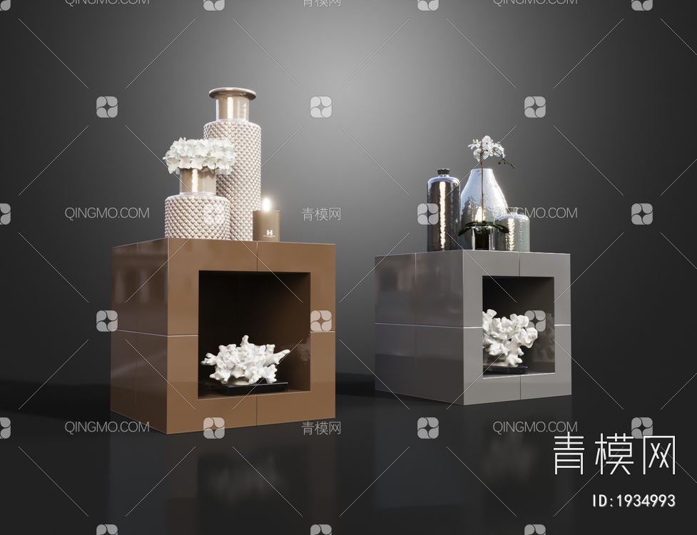 花瓶摆件组合3D模型下载【ID:1934993】