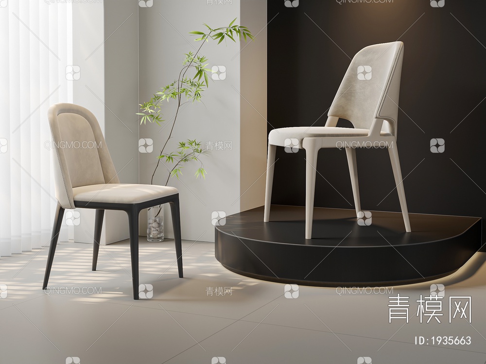 餐椅组合3D模型下载【ID:1935663】