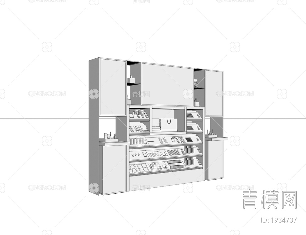 商场化妆售货柜3D模型下载【ID:1934737】