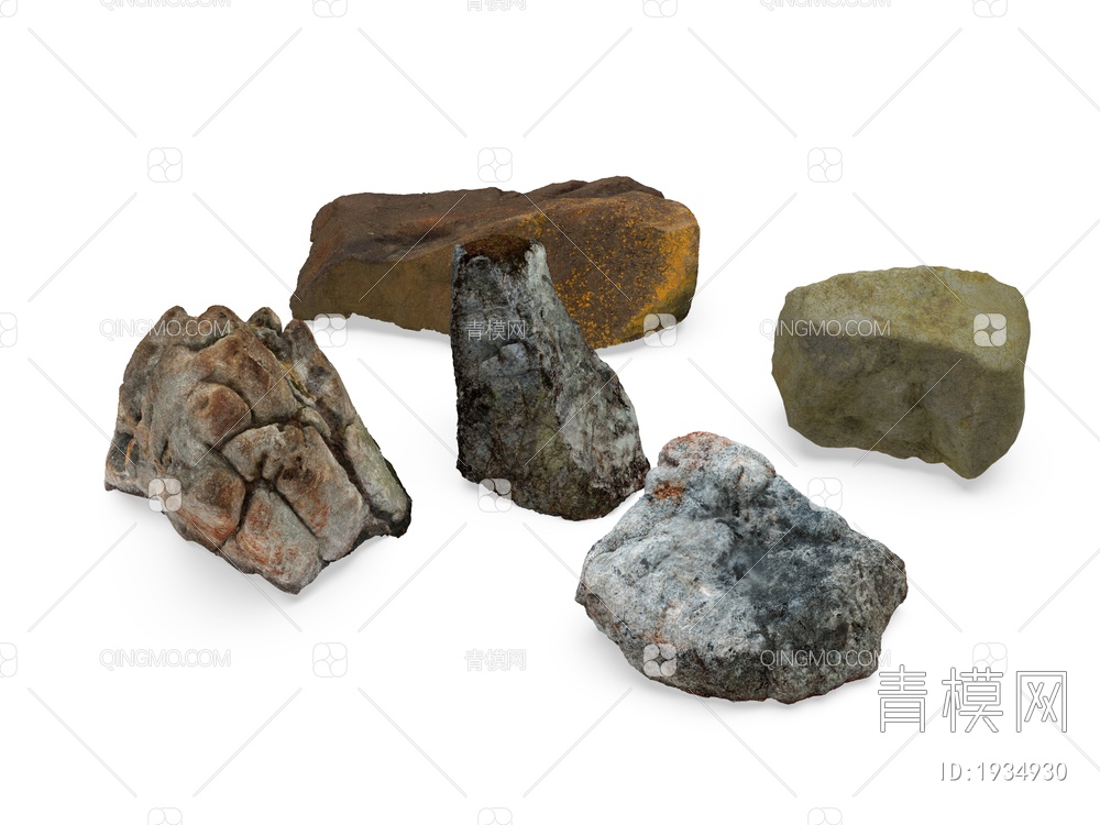 景观小品 石头3D模型下载【ID:1934930】