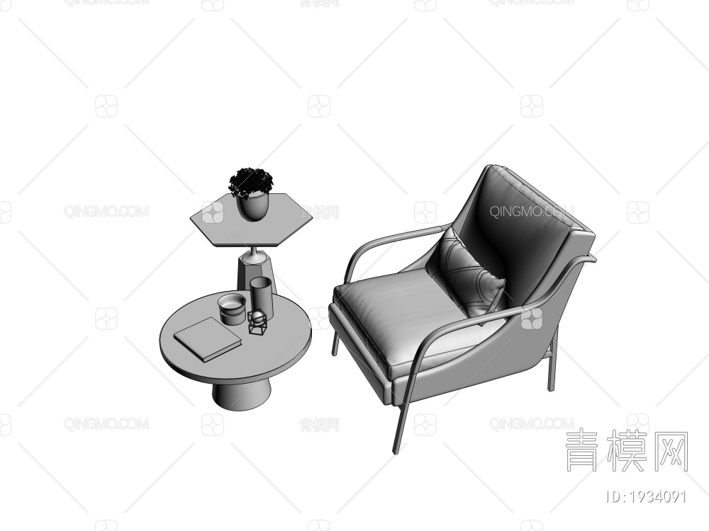 休闲椅3D模型下载【ID:1934091】