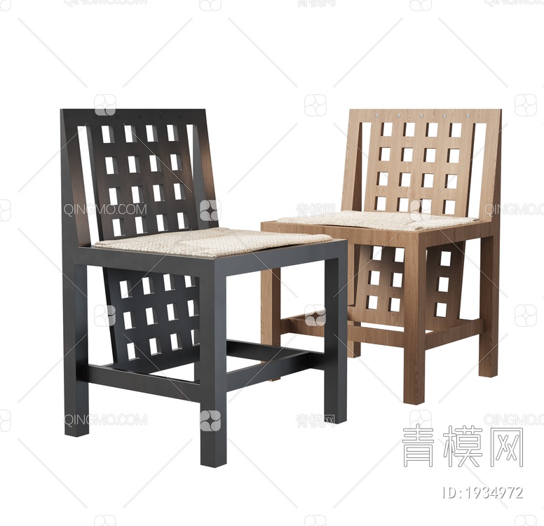 HAY椅子 餐椅SU模型下载【ID:1934972】