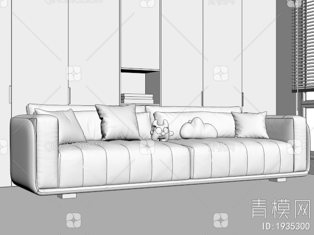 双人沙发3D模型下载【ID:1935300】